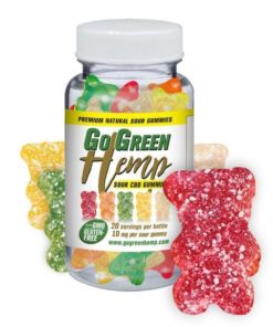 GoGreen Hemp CBD 10mg SOUR Gummy Bears (200mg)