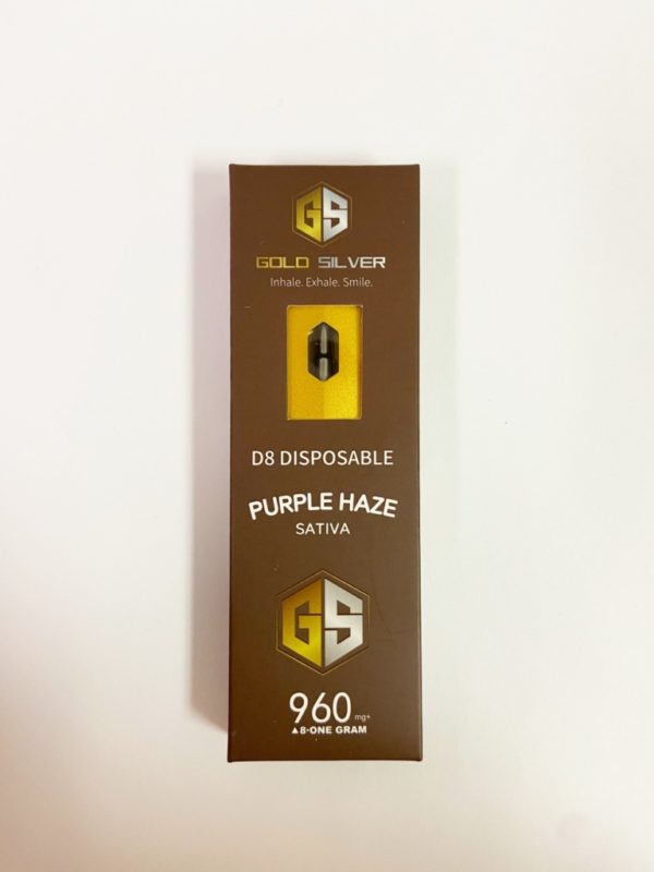 Gold Silver Delta 8 Disposable “Purple Haze”