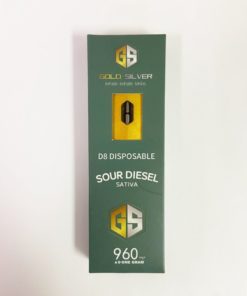 Gold Silver Delta 8 Disposable “Sour Diesel”