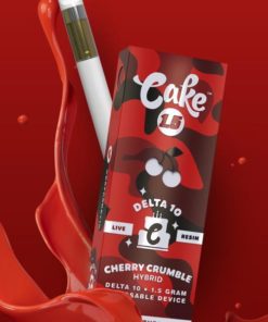 Cake Delta 10 with Live Resin “Cherry Crumble” Disposable Vape