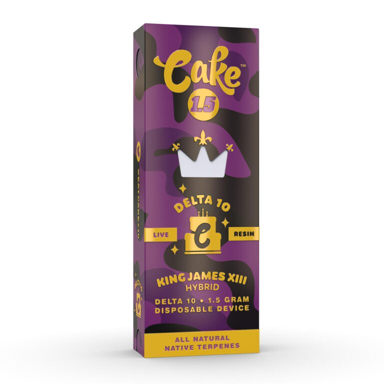 Cake Delta 10 with Live Resin “King James XIII” Disposable Vape