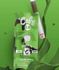 Cake Delta 10 with Live Resin “Sour Apple” Disposable Vape