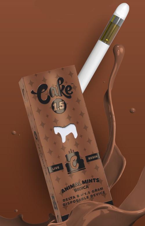 Cake Delta 8 with Live Resin “Animal Mints” Disposable Vape