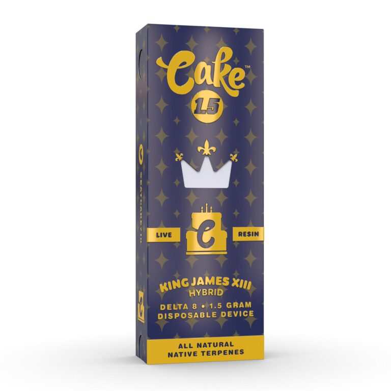 Cake Delta 8 with Live Resin “King James XIII” Disposable Vape