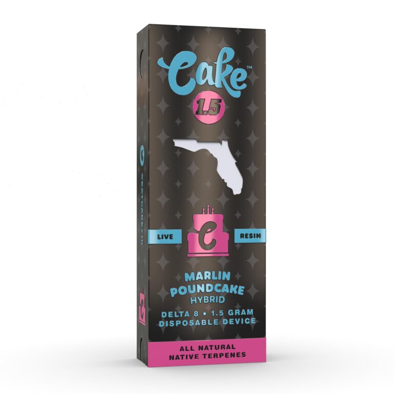 Cake Delta 8 with Live Resin “Marlin Poundcake” Disposable Vape
