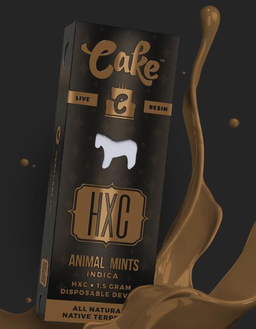 Cake HXC/HHC with Live Resin “Animal Mints” Disposable Vape