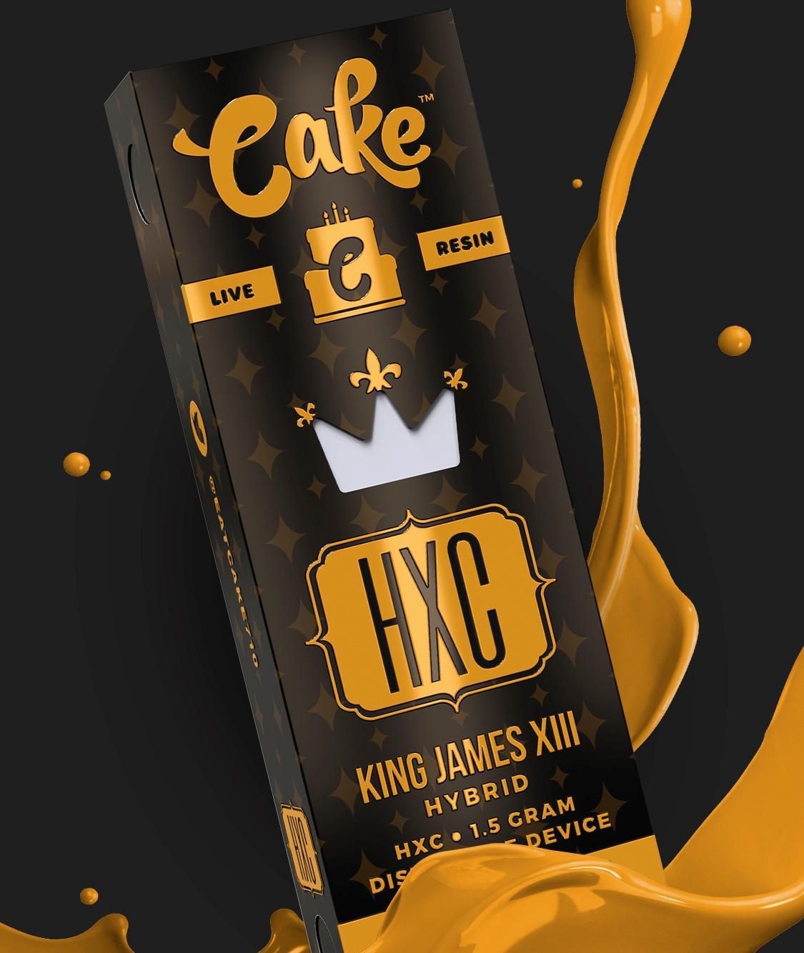 Cake HXC/HHC with Live Resin “King James XIII” Disposable Vape