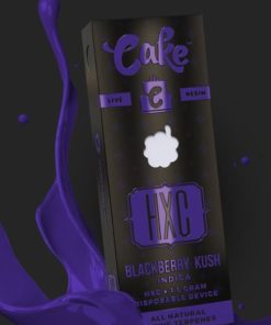 Cake HXC/HHC with Live Resin “Blackberry Kush” Disposable Vape