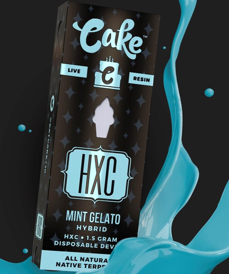 Cake HXC/HHC with Live Resin “Mint Gelato” Disposable Vape