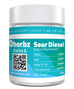 Oherbz Delta 8 “Sour Diesel” Premium Hemp Flower
