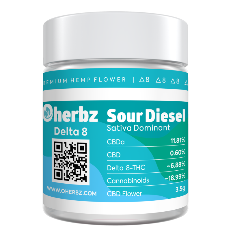 Oherbz Delta 8 “Sour Diesel” Hemp Flower
