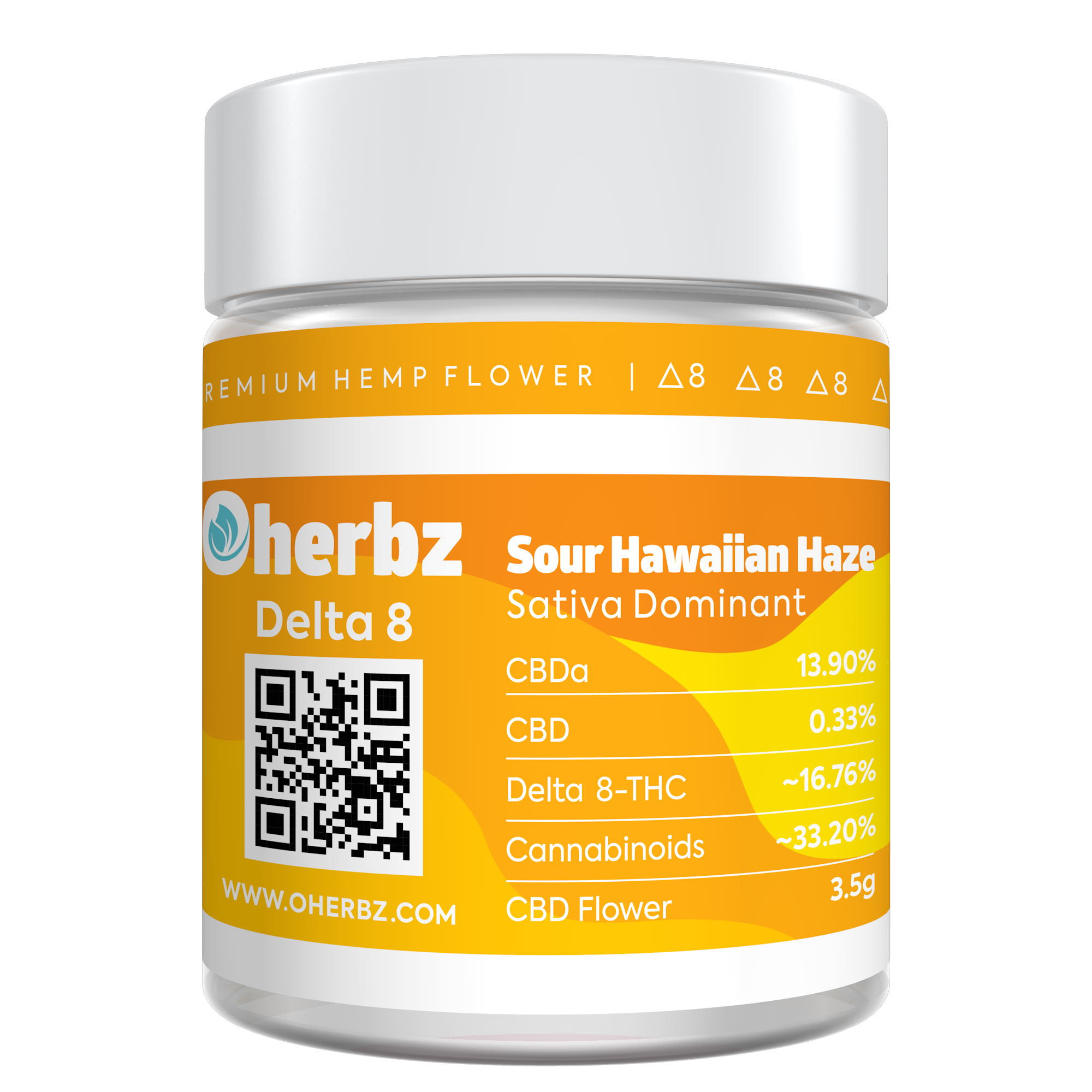 Oherbz Delta 8 “Sour Hawaiian Haze” Premium Hemp Flower