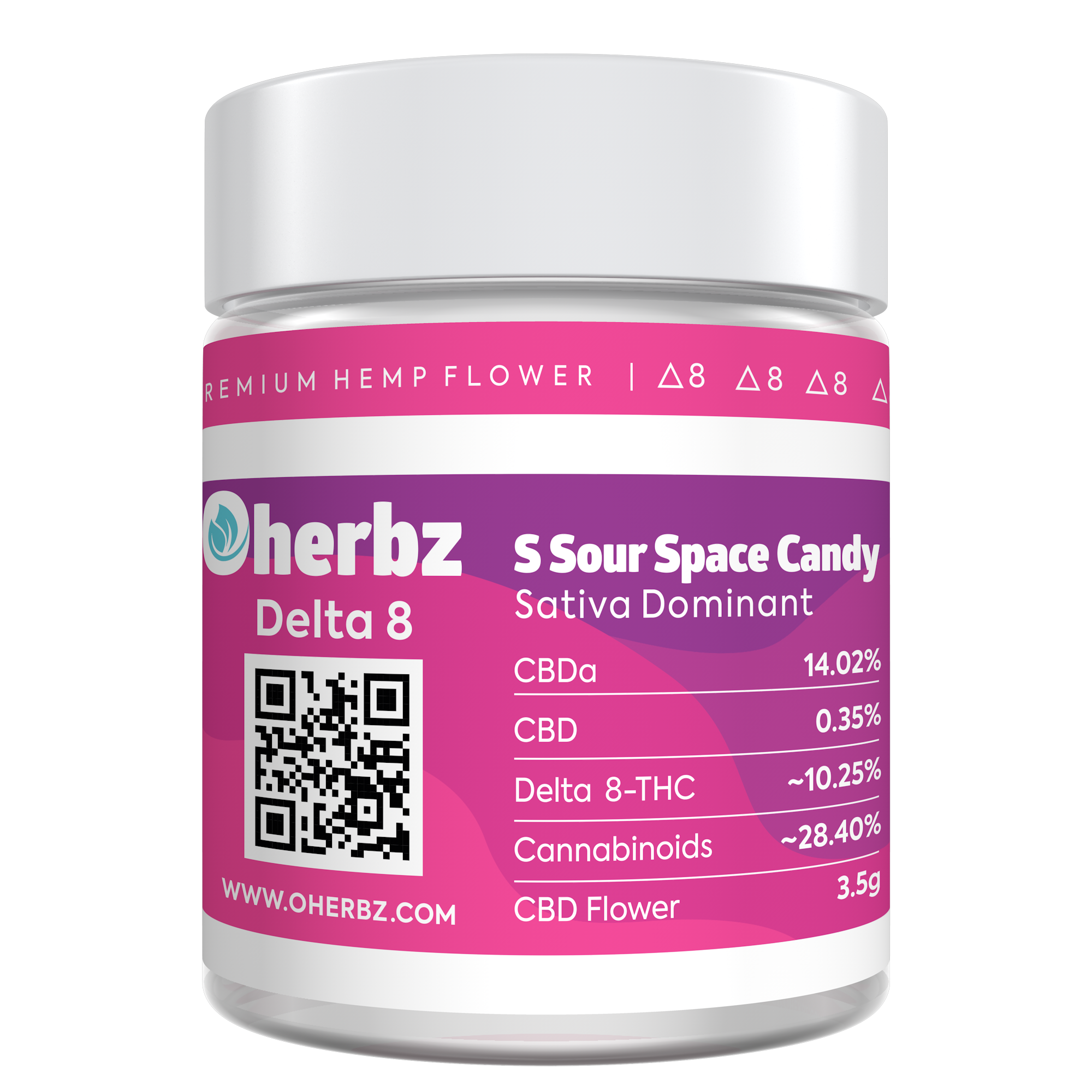 Oherbz Delta 8 “Super Sour Space Candy” Premium Hemp Flower